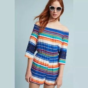 Anthropologie Tucson Off-The-Shoulder Romper NWOT